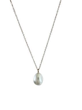 Large simple pearl renaissance necklace faux jewelry unique costume ren faire